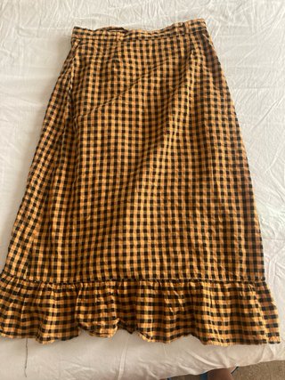 Falda cuadros amarilla y negra Talla M