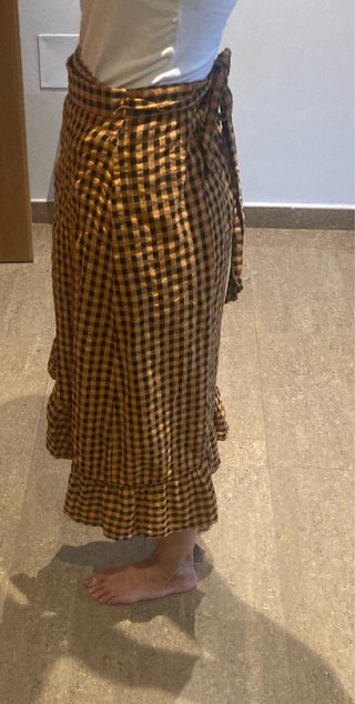 Falda cuadros amarilla y negra Talla M