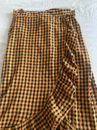 Falda cuadros amarilla y negra Talla M