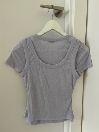 Camiseta doble Primark lila XS