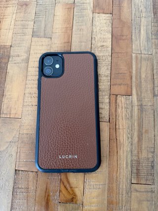Custodia iPhone 12 in pelle marrone