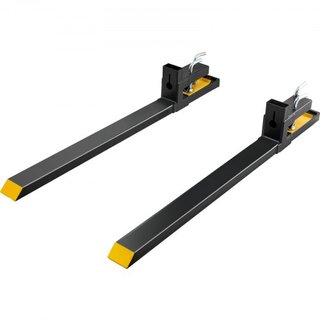 Horquillas de Palet, Horquillas de Palet de 4000 lbs de Capacidad, Horquillas de Cubo de Tractor de 60", Accesorio de Cargador Frontal de Alta Resistencia para Tractor, Cubo de Cargador, Skid Stee...