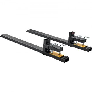 Horquillas de Palet, Horquillas de Palet de 4000 lbs de Capacidad, Horquillas de Cubo de Tractor de 60", Accesorio de Cargador Frontal de Alta Resistencia para Tractor, Cubo de Cargador, Skid Stee...