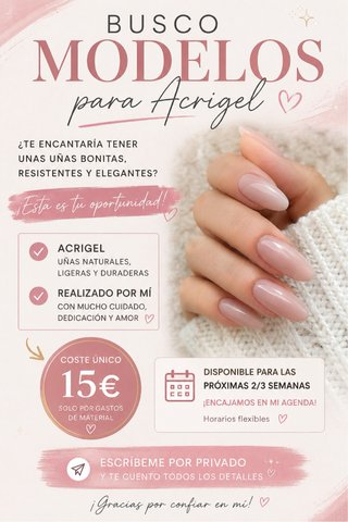Modelo para manicura acrigel