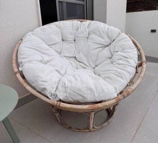 Sillón Papasan Exterior Bambú. 2 disponibles