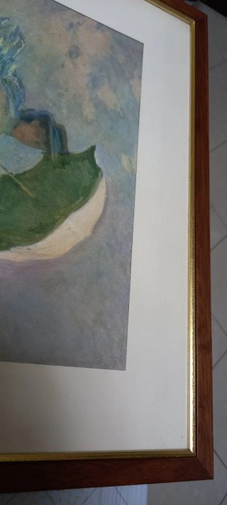 Quadro soggetto con donna col  cappellino