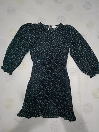 Vestido Brownie floral negro y azul Talla XS/S