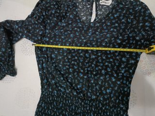 Vestido Brownie floral negro y azul Talla XS/S