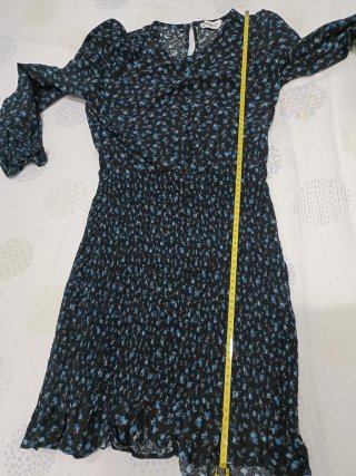Vestido Brownie floral negro y azul Talla XS/S