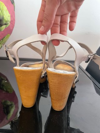 Sandalias Porronet Plata y Blanco