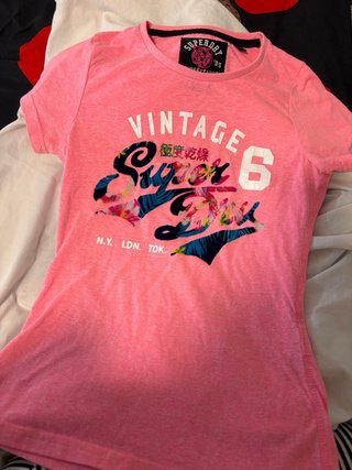 Camiseta Superdry Rosa Talla S