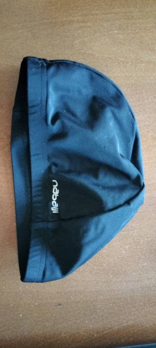 Gorro de natación negro tela (adulto)