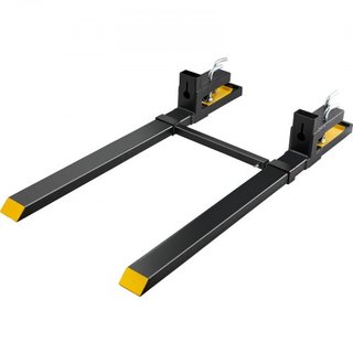Horquillas de Palet, Horquillas de Palet de 907.2kg para Acoplar, Longitud Total de 109.2cm, Horquillas de Palet de Alta Resistencia con Barra Estabilizadora Ajustable, Horquillas para Cubos de Tr...