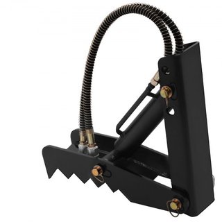 Pulgar Hidráulico para Retroexcavadora, Pulgar de Excavadora Pesado de 45.72 cm y 12.70 mm de Grosor, Accesorios de Pulgar de Acero Negro Soldados con Cilindro Hidráulico, Pulgar Hidráulico Mecáni...