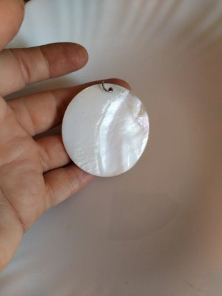 Ciondolo Madre Perla Dipinto Ciliegie