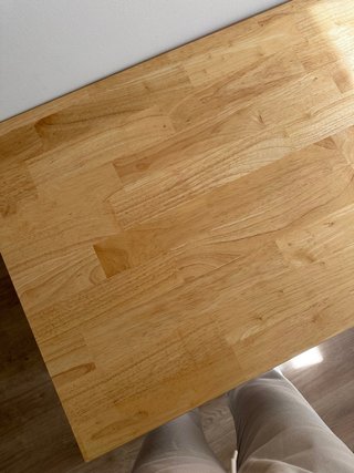Scrivania in legno naturale per 2 persone con cassettiera