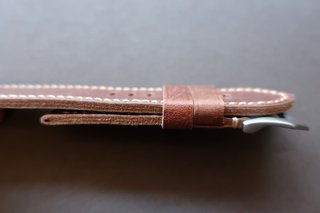 Cinturino da 24mm in pelle spessa color Terra per Panerai