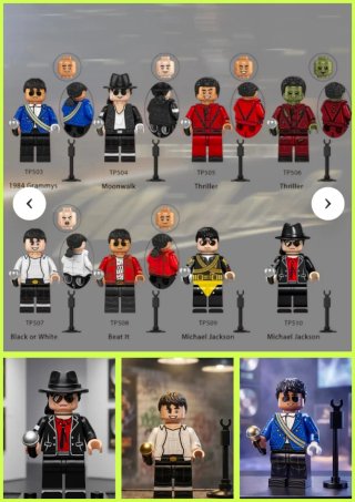 Lote 8 minifiguras Michael Jackson Lego compatible