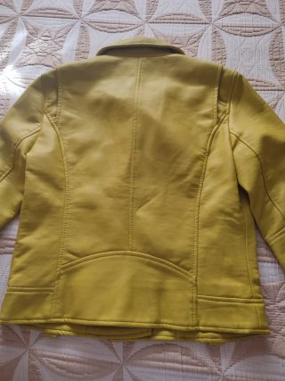 Cazadora Mango Verde Pistacho Polipiel
