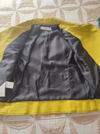 Cazadora Mango Verde Pistacho Polipiel