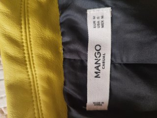 Cazadora Mango Verde Pistacho Polipiel