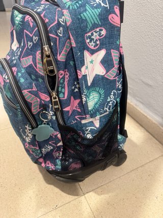 Mochila Totto con ruedas azul y morada