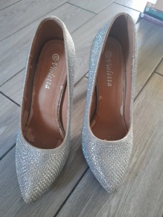 Décolleté Strass Tacco 10cm Tg 40