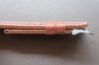 Cinturino in pelle marrone spesso 22mm stile Panerai