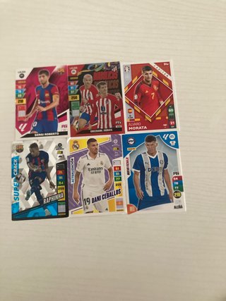 Lote de 6 cromos de fútbol Panini Adrenalyn XL