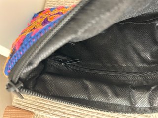 Cartera de mano bordada multicolor
