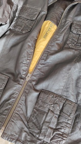 Cazadora Superdry Cuero Marrón XXL