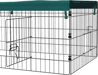 Jaula para Conejos de Exterior e Interior con Techo, Recinto para Animales Pequeños, Chinchillas, Gallinas, 185X75X50Cm, Verde