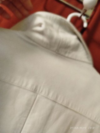 Chaqueta 3/4 Piel Bershka Talla S Beige