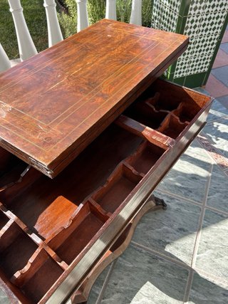 Mesa antigua marquetería juegos