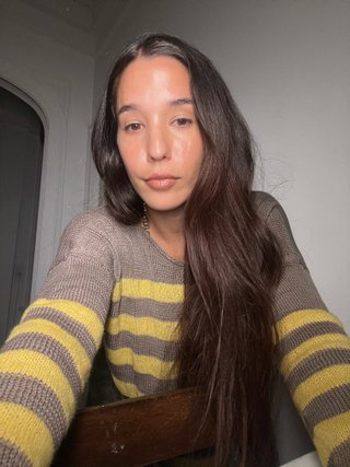 Jersey de rayas marrón y amarillo