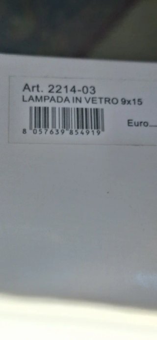 Lampada in vetro decorata con cuori