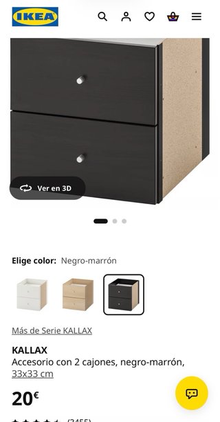 Estantería Kallax 12 huecos Ikea y 2 cajones