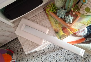 Lámpara LED Escritorio Plata y Blanca