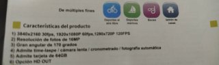 Cámara deportiva con carcasa