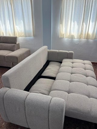 Sofá cama barato con arcón grande