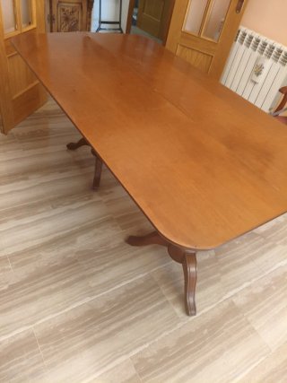 Mesa extensible de libro de madera