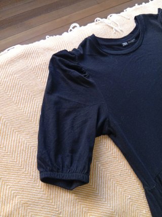 (12) Vestido largo negro holgado