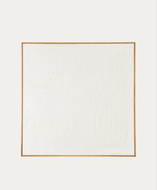 Cuadro Kenay Calm Blanco. Marco roble. Embalado.