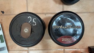 Lote 4 Pesas 25kg Ortus Fitness
