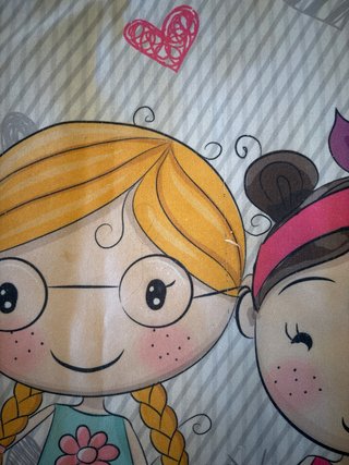 Bata de profesora con estampado infantil