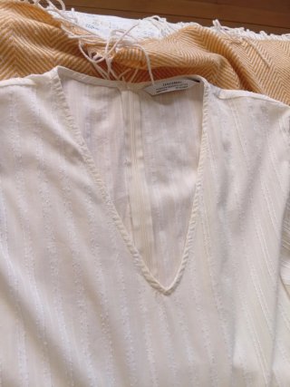 (14) Vestido largo blanco Zara Talla XS