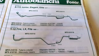 Silenciador Autobianchi y Fiat Panda
