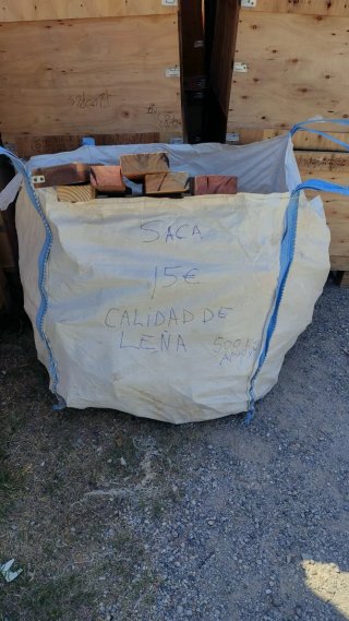 Saco de leña para chimenea