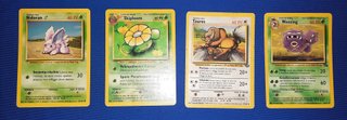 Pokémon Lotto 4 Carte Nidoran, Skiploom, Tauros, W