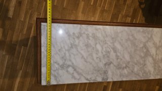 Mueble antiguo madera maciza con mármol